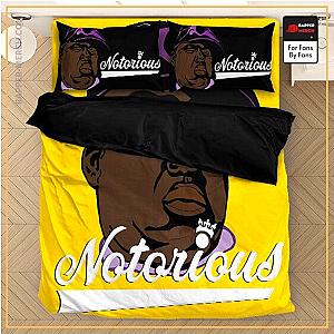 Biggie Smalls Bedding Sets - Notorious Big Face Art Tribute Vibrant Yellow Bed Linen RP0310