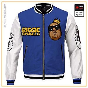 Biggie Smalls Jackets - Gangsta Rapper Biggie Smalls Face Cutout Varsity Jacket RP0310