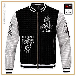 Biggie Smalls Jackets - Biggie Smalls Outline Art Minimalist Pattern Varsity Jacket RP0310