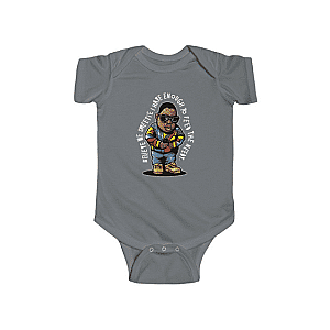 Biggie Smalls Baby Onesies - Biggie Smalls Big Poppa Song Illustration Awesome Baby Onesie RP0310