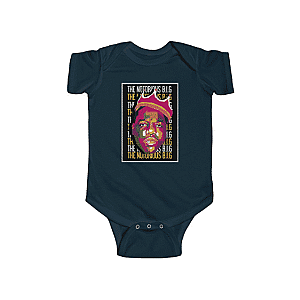 Biggie Smalls Baby Onesies - The Notorious BIG Wearing Crown Pop Art Dope Infant Romper RP0310