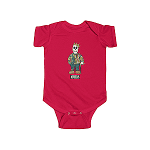 Biggie Smalls Baby Onesies - The Notorious BIG Skull Illustration Dope Baby Onesie RP0310