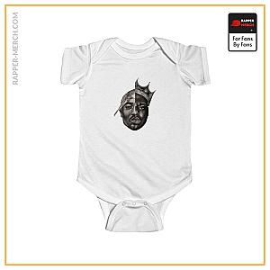 Tupac Shakur Baby Onesies - 2Pac Shakur And Biggie Smalls Face-Off Monochrome Baby Onesie RM0310