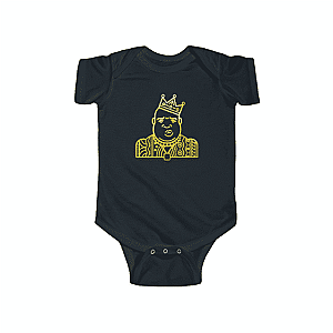 Biggie Smalls Baby Onesies - Biggie Smalls Gold Lining Artwork Awesome Baby Bodysuit RP0310