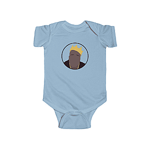 Biggie Smalls Baby Onesies - Biggie Smalls Crown &amp; Necklace Minimalistic Art Baby Romper RP0310