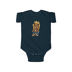 Biggie Smalls Baby Onesies - The Notorious BIG Sitting On Throne Art Awesome Infant Onesie RP0310