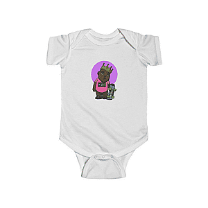 Biggie Smalls Baby Onesies - Cute Biggie Smalls Holding Skateboard Adorable Newborn Romper RP0310