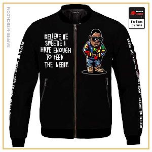 Biggie Smalls Jackets - I Got Enough To Feed The Needy Biggie Black Bomber Jacket RP0310