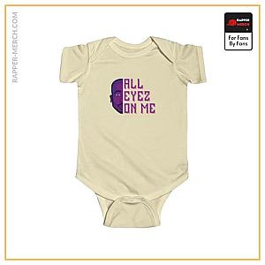 Tupac Shakur Baby Onesies - Purple Tupac Shakur All Eyez On Me Design Baby Bodysuit RM0310