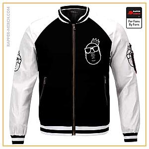 Biggie Smalls Jackets - Notorious Biggie Smalls Head Outline Logo Varsity Jacket RP0310