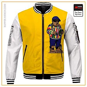 Biggie Smalls Jackets - Biggie Smalls Is The Illest Vibrant Yellow Varsity Jacket RP0310