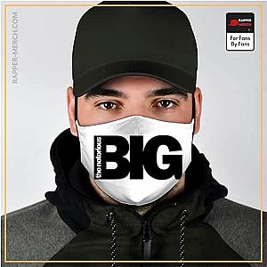 Biggie Smalls Face Masks - The Notorious B.I.G Logo Minimalistic White Face Mask RP0310