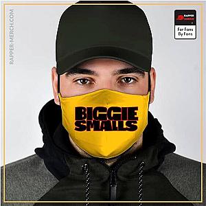 Biggie Smalls Face Masks - Big Poppa Biggie Smalls Minimalistic Yellow Cloth Face Mask RP0310