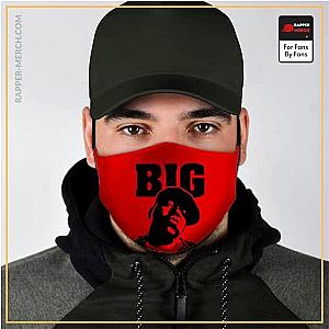 Biggie Smalls Face Masks - Big Poppa Amazing Silhouette Red Cloth Face Mask RP0310