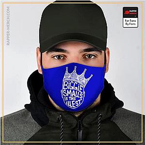 Biggie Smalls Face Masks - Biggie Smalls Is The Illest Crowned Silhouette Blue Face Mask RP0310