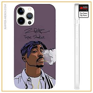 Tupac Shakur Cases - Ghetto Rapper Smoking Tupac Shakur Dope iPhone 12 Case RM0310