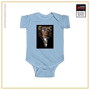 Tupac Shakur Baby Onesies - 2Pac Makaveli Thug Life Gold Necklace Baby Toddler Bodysuit RM0310