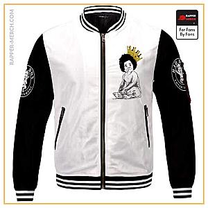 Biggie Smalls Jackets - Bad Boy Entertainment Baby Logo White Varsity Jacket RP0310