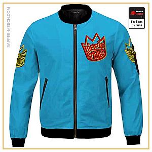 Biggie Smalls Jackets - Biggie Smalls Crown Symbol Awesome Blue Bomber Jacket RP0310