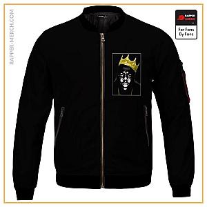 Biggie Smalls Jackets - Biggie Smalls Gold Crown Awesome Black Bomber Jacket RP0310