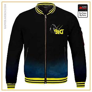 Biggie Smalls Jackets - Awesome Biggie Smalls Geometric Blue Bomber Jacket RP0310