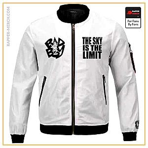 Biggie Smalls Jackets - Bad Boy Sky Is The Limit Biggie White Bomber Jacket RP0310