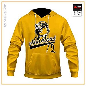 Biggie Smalls Hoodies - East Coast Rapper Notorious B.I.G. 72 Logo Yellow Hoodie RP0310