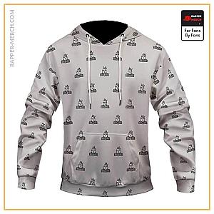 Biggie Smalls Hoodies - Rap Icon Biggie Smalls Pattern Cool Gray Pullover Hoodie RP0310