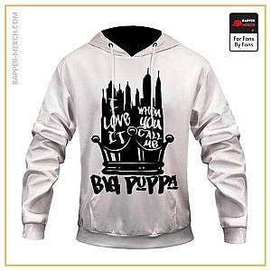 Biggie Smalls Hoodies - Biggie Smalls Big Poppa Typography Art White Pullover Hoodie RP0310