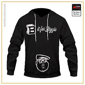 Biggie Smalls Hoodies - B Is For Biggie Head Line Artwork Awesome Pullover Hoodie RP0310