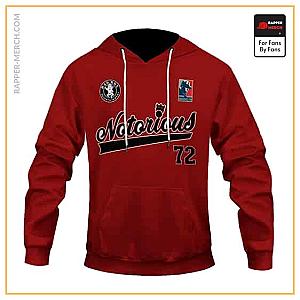 Biggie Smalls Hoodies - The Notorious B.I.G. 72 Logo Stylish Red Pullover Hoodie RP0310