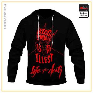 Biggie Smalls Hoodies - Biggie Smalls Life After Death Line Art Badass Hoodie Jacket RP0310