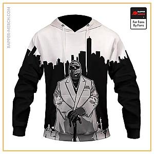 Biggie Smalls Hoodies - Monochrome City View Tribute To Biggie Smalls Hoodie Jacket RP0310