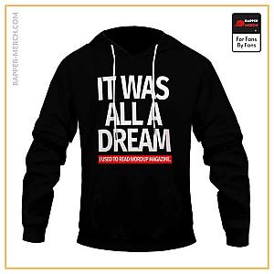 Biggie Smalls Hoodies - Biggie Smalls It Was All A Dream Typography Black Hoodie RP0310