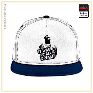 Biggie Smalls Caps - Biggie Smalls Juicy It Was All A Dream 3D White Snapback Cap RP0310