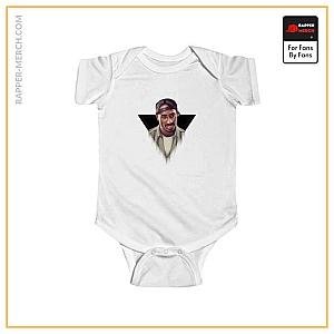 Tupac Shakur Baby Onesies - 2Pac Amaru Shakur Hustlin White Sox Cap Baby Bodysuit RM0310