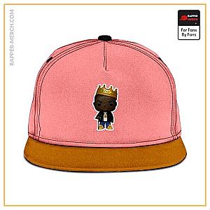 Biggie Smalls Caps - Crowned King Biggie Smalls Chibi Style Pink Snapback Hat RP0310