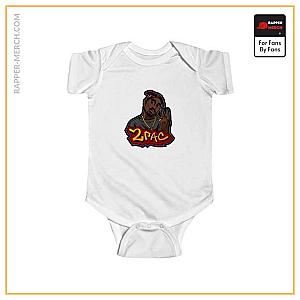 Tupac Shakur Baby Onesies - 2pac Shakur Hustlin Hand Sign Animated Art Baby Onesie RM0310