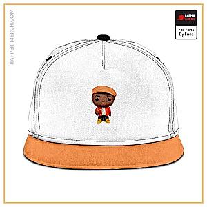 Biggie Smalls Caps - Adorable Biggie Smalls Chibi Cartoon Art White Snapback RP0310