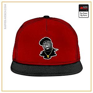 Biggie Smalls Caps - American Rapper The Notorious B.I.G. Head Art Red Snapback RP0310