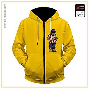 Biggie Smalls Zipped Hoodies - Hip Hop Biggie Smalls Is The Illest Yellow Zip-Up Hoodie RP0310