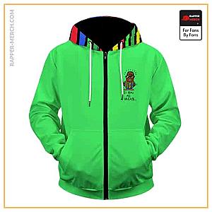 Biggie Smalls Zipped Hoodies - It Was All A Dream Biggie Caricature Vibrant Zip Hoodie RP0310