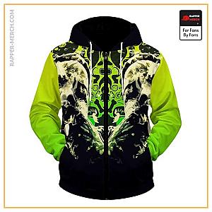 Biggie Smalls Zipped Hoodies - Trippy Smoking Psychedelic Biggie Smalls Vibrant Zip Hoodie RP0310