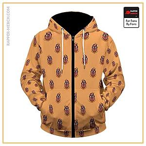 Biggie Smalls Zipped Hoodies - East Coast Biggie Cartoon Head Pattern Zip-Up Hoodie RP0310