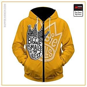 Biggie Smalls Zipped Hoodies - Notorious Biggie Smalls Is The Illest Yellow Zip Hoodie RP0310