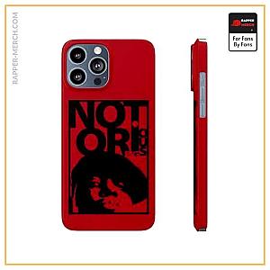 Biggie Smalls Cases - Notorious Big Face Silhouette Red iPhone 13 Fitted Case RP0310