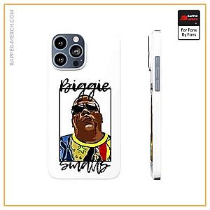 Biggie Smalls Cases - Biggie Smalls Artwork White iPhone 13 Fitted Cover RP0310