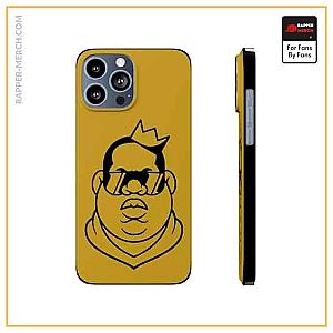 Biggie Smalls Cases - Crowned Biggie Outline Art Mustard Yellow iPhone 13 Case RP0310