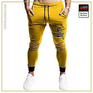 Biggie Smalls Jogger Pants - Notorious B.I.G. Minimalist 72 Birth Year Logo Yellow Joggers RP0310