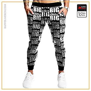 Biggie Smalls Jogger Pants - American Rapper Notorious BIG Name Pattern Badass Joggers RP0310